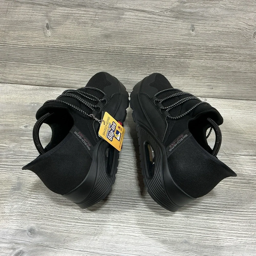 Skechers Hands Free Mens Slip Ins Uno Meridian 183006 Black Sneakers Shoe US 9.5
